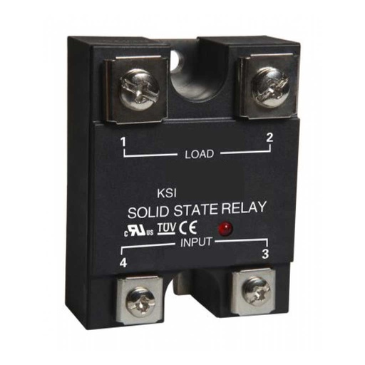 [KSI240D15-L] KSI240D15-L — RELEVADOR ESTADO SÓLIDO 15A/280VCA, VOLT CONTROL 4-32VCD PARA CARGAS RESISTIVAS CON LED INDICADOR, CRUCE POR CERO, SALIDA TRIAC. 