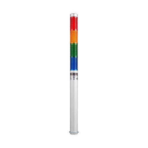 [PLDL-402-RYGB] PLDL-402-RYGB — TORRETA IND CON LED 25mm 24VCA/CD ROJO/AMARILLO/VERDE/AZUL POSTE 150mm