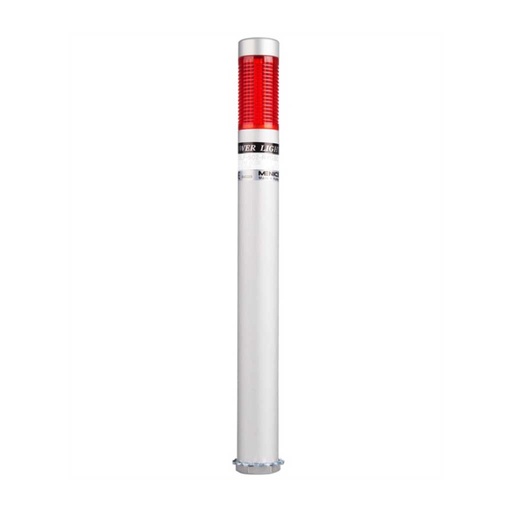 [PLDLF-101-R] PLDLF-101-R — TORRETA IND CON LED 25mm FLASH 12VCA/CD ROJO POSTE 200mm