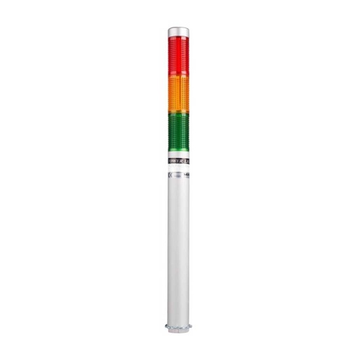 [PLDLF-302-RYG] PLDLF-302-RYG — TORRETA IND CON LED 25mm FLASH 24VCA/CD ROJO/AMARILLO/VERDE POSTE 200mm
