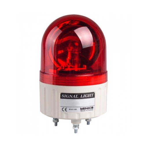 [ASGB-01-R] ASGB-01-R — FAROLA DE ROTACION CON ZUMBADOR DE 80dbCOLOR ROJO 12VDC