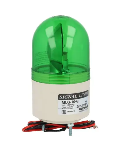 [MLG-10-G] MLG-10-G — FAROLA REVOLVENTE 66MM VERDE 110VCA