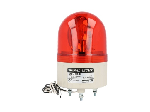 ASG-01-R — FAROLA ROTATIVA 12VCD 86MM ROJA