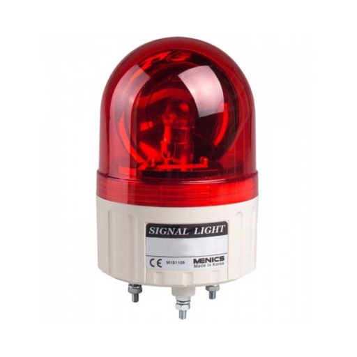 ASGB-FF-R — FAROLA ROJA 110/220VCA 86mm, ROTATIVA CON ALARMA