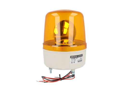 [AVGB-10-Y] AVGB-10-Y — FAROLA INDEPENDIENTE ROTATIVA 135mm CON ALARMA AMARILLA 110VCA
