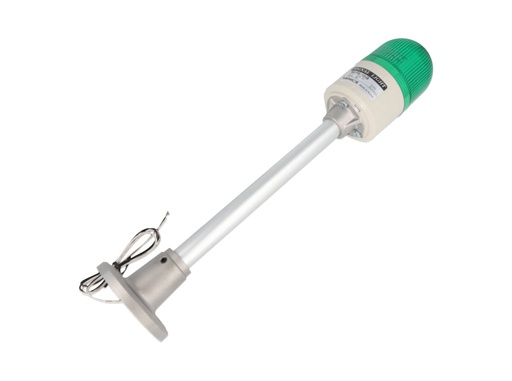 [MLPS-110G] MLPS-110G — FAROLA VERDE 66mm CON ESTROBO Y POSTE 200mm