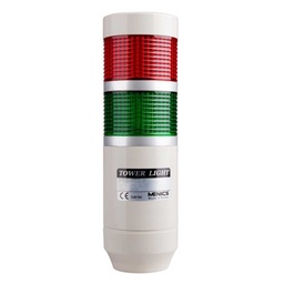 [PREF-202-2] PREF-202-2 — TORRETA IND 2 COLORES 56mm 24VCA/CDCON FLASH (ROJO/VERDE) 