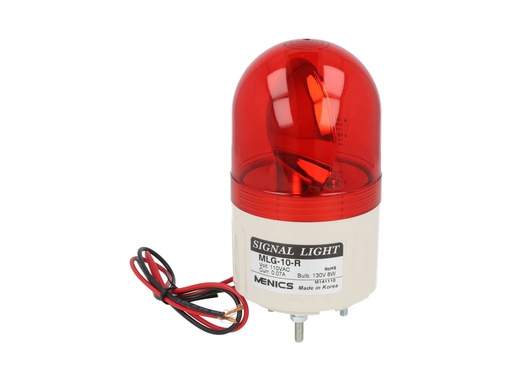 [MLG-10-R] MLG-10-R — FAROLA REVOLVENTE 66MM ROJA 110VCA