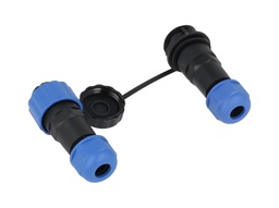 [TP-SP16-S6P] TP-SP16-S6P — CONECTORES EXTENSION/RECTO (PAR) 6 PINIMPERMEABLES IP68, 5A250VCA, DIAMETRO DE BARRENO 16mm PIN COBRE CHAPEADO EN DORADO/PLATEADO