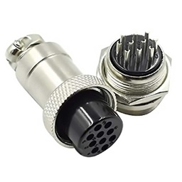 [TP-GX20-10P] TP-GX20-10P — CONECTORES (PAR GX20 10 PIN MACH/HEMBRAPARA PANEL Y EXTENCION 7A/ 125VCA, 20mm