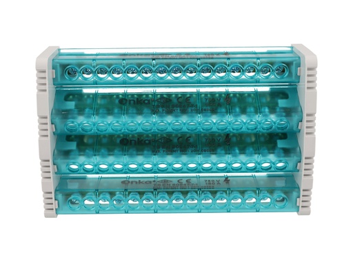 [KA-2214] KA-2214 — BLOQUE D/DISTRIBUCION 4LIN/15DERIV. P/RIEL, 160A 760VCA