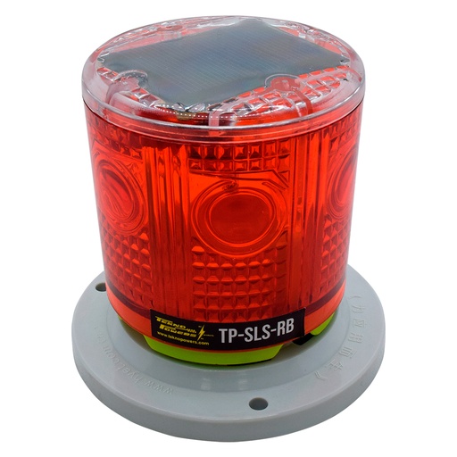 [TP-SLS-RB] TP-SLS-RB — TORRETA SOLAR ROJA ATORNILLABLE 50 DESTELLOS/MIN, IP67, DISTANCIA DE VISIÓN EN LA OBSCURIDAD 400MTS.