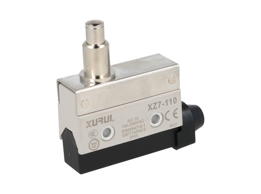 [XZ7-110] XZ7-110 — MICROSWITCH MINIATURA BOTON MEDIANO 10A/, 250VCA
