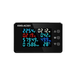 [KWS-AC301] KWS-AC301 — ANALIZADOR DE ENERGÍA, VOLTS, AMP, TIEMPO, FACTOR DE POTENCIA, WATTS, TEMP, HZ, KWH, 30VCA, 100 AMP. C/DONA VI PARTIDA, PANTALLA DE COLOR