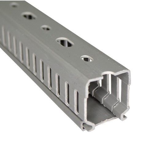 [E84-1MT]  E84-1MT — Canaleta Ranurada Pvc Rigido 40x40mm 2pz De 1 metro E84