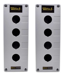 [TP-XJ9-4-PK2] Caja Plástica De 4 Orificios 22mm Tekno Powerstp-xj9-4 2pzas