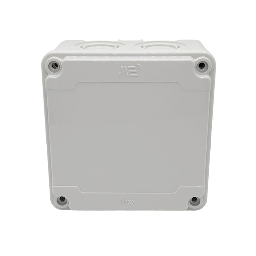 [40201005] 40201005 — CAJA CON KNOCKOUTS PRE-PERFORADOS PLASTICA ABS DE CONEXIONES 117X117X70.5MM. GRIS IP67