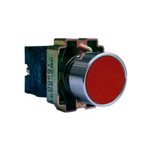[TP-P22S-R-pk5] TP-P22S-R-pk5 — Boton Pulsador Rojo Nc Pack5 Tekno Powers Tp-p22s-r-pk5