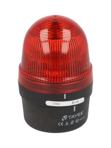 70L03R024 — FAROLA 70MM 24VCA/VCD LED ROJO SOPORTE OPCIONAL