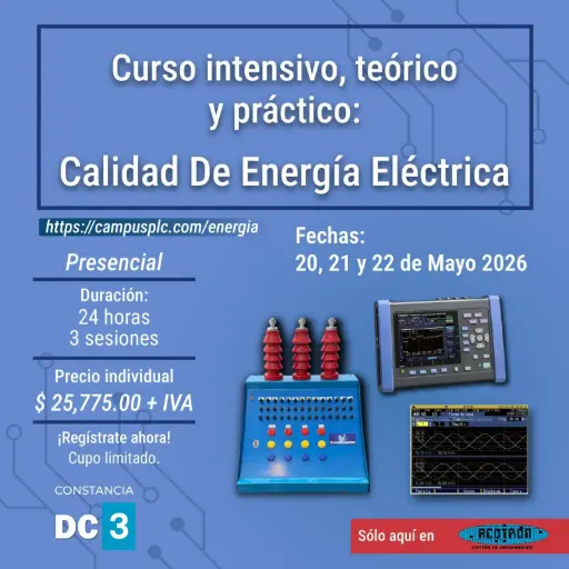 CURSO-ENERGIA — CURSO INTENSIVO, TEÓRICO Y PRÁCTICO DE ANALISIS DE CALIDAD DE ENERGIA
