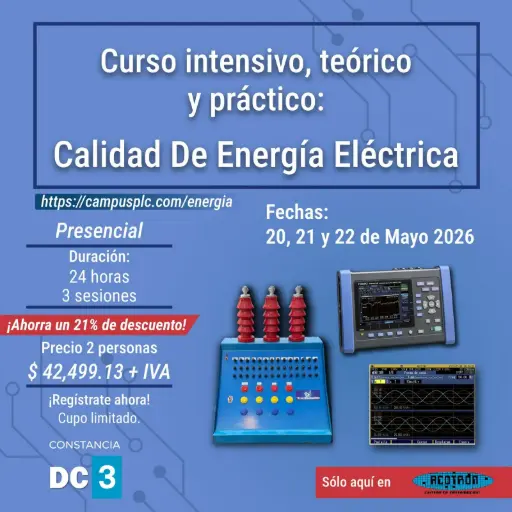 CURSO-ENERGIA-PAREJA — CURSO INTENSIVO, TEÓRICO Y PRÁCTICO DE ANÁLISIS DE CALIDAD DE ENERGÍA